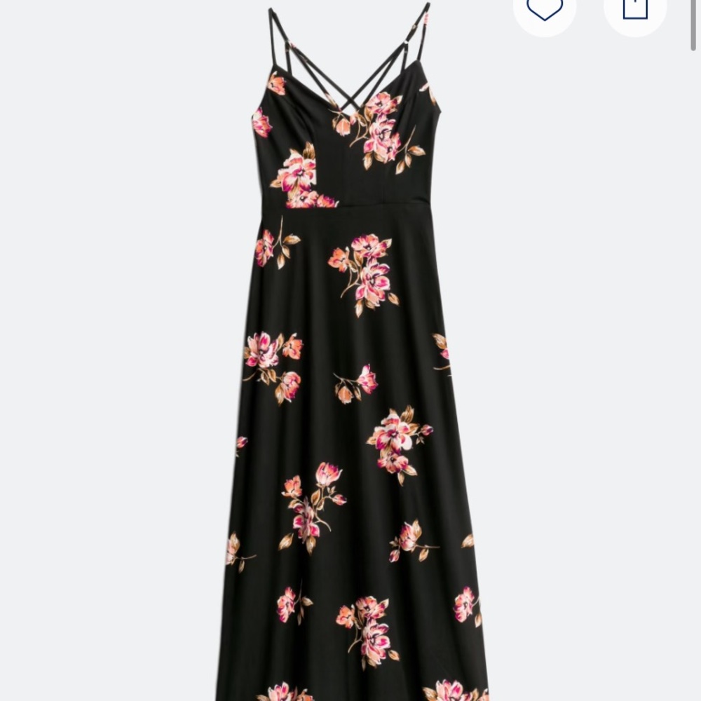 Floral Black Maxi Dress